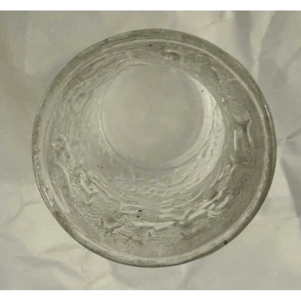 Vintage Brody Clear Glass Vase Pressed Art Decor Flower Floral Waterfall